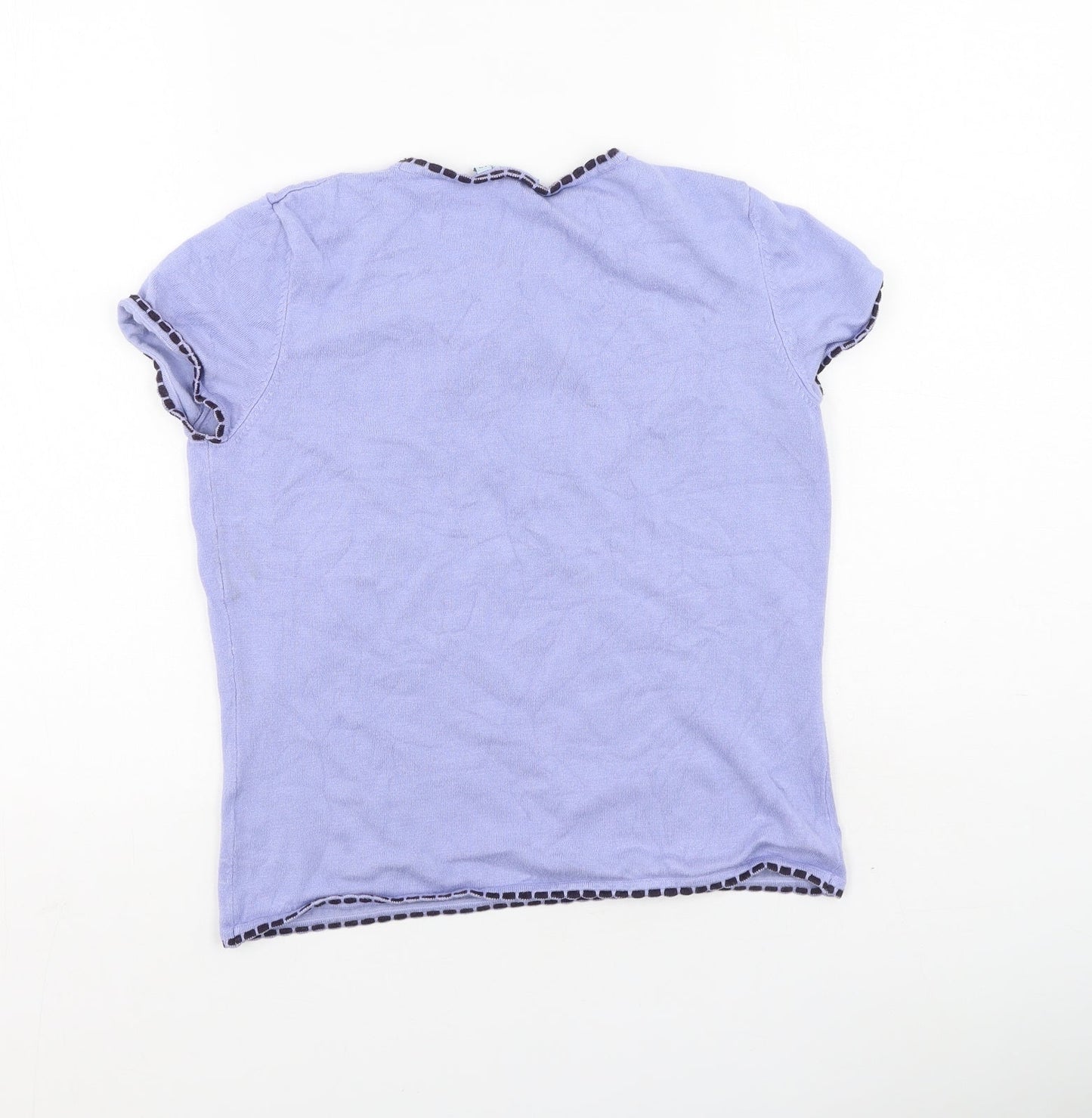 Womens UK Size 12 Anne Brooks Purple Basic T-Shirt
