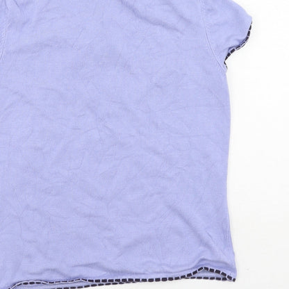 Womens UK Size 12 Anne Brooks Purple Basic T-Shirt