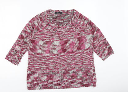 Womens UK Size L BM Pink Pullover Jumper