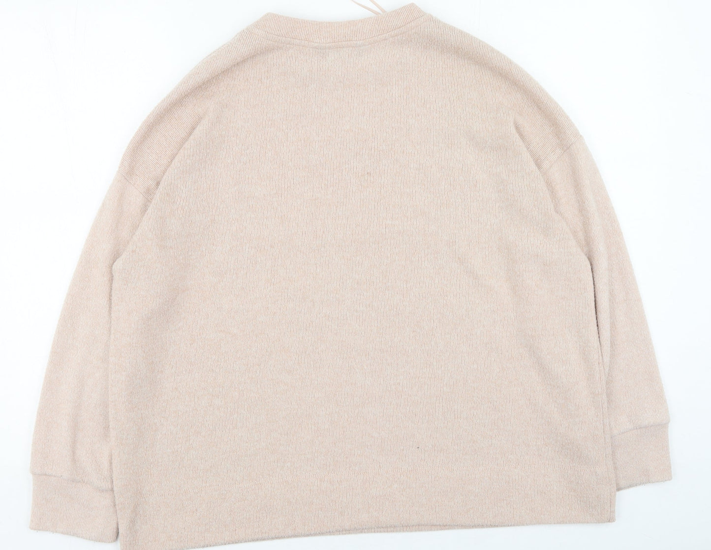 F&F Womens Ivory Round Neck  Polyester Pullover Jumper Size S