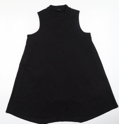 Papaya Womens Black  Polyester Fit & Flare  Size 10  High Neck