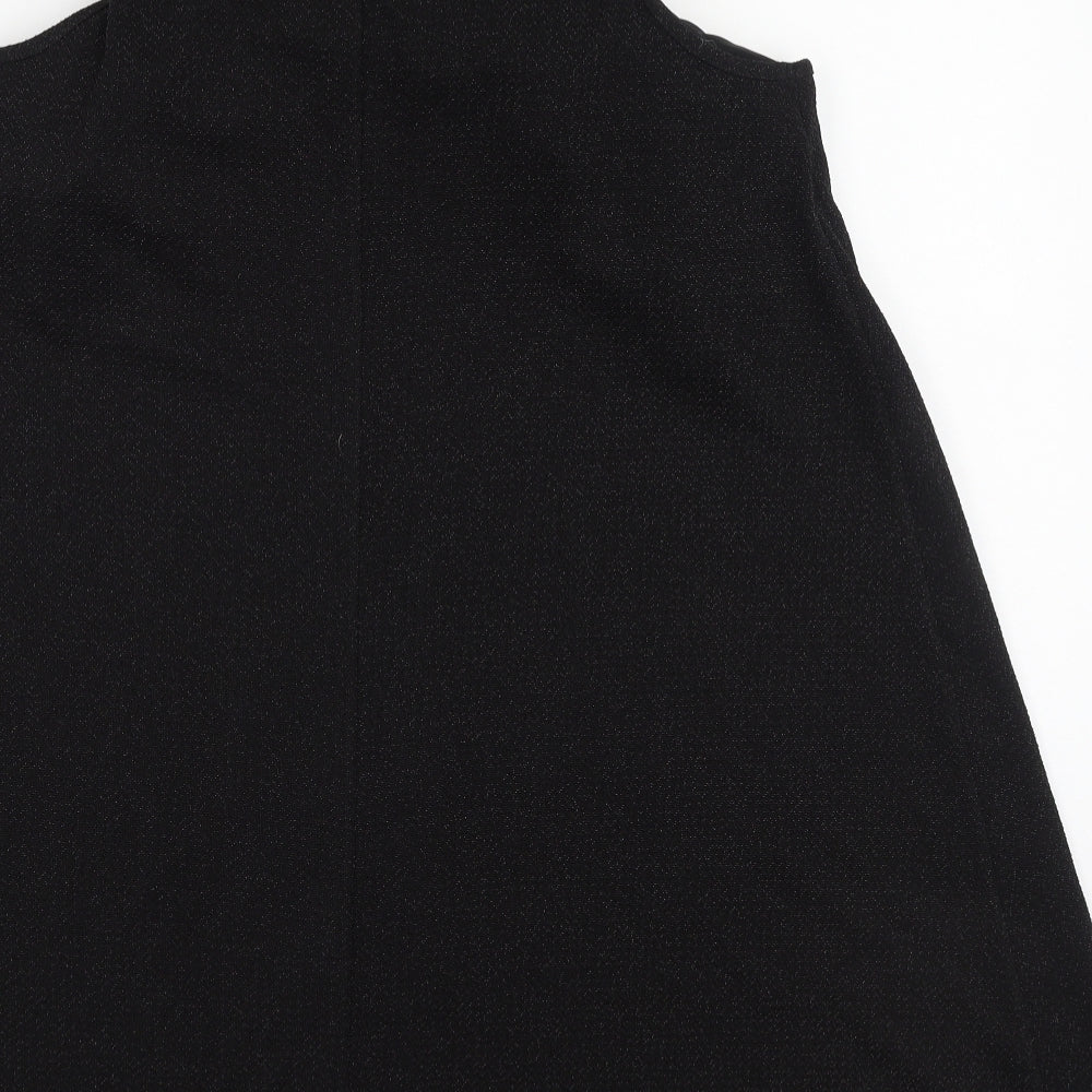 Papaya Womens Black  Polyester Fit & Flare  Size 10  High Neck