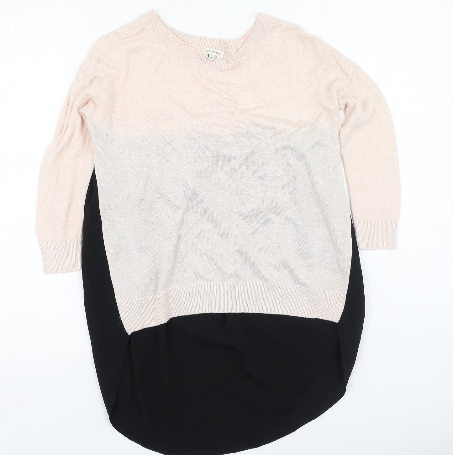 Womens UK Size 6 River Island Multicoloured Basic Blouse