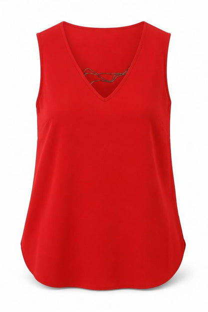 Womens UK Size 10 Atmosphere Red Basic Tank