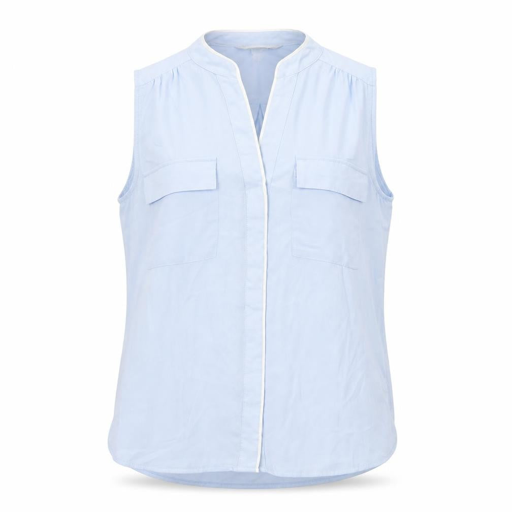 Womens UK Size 6 H&M Blue Basic Button-Up