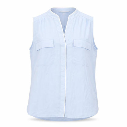 Womens UK Size 6 H&M Blue Basic Button-Up
