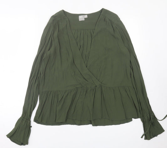 Womens UK Size 12 ASOS Green Basic Blouse