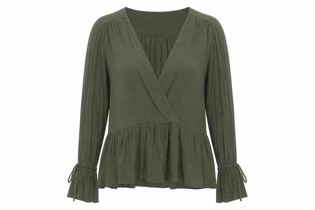 Womens UK Size 12 ASOS Green Basic Blouse