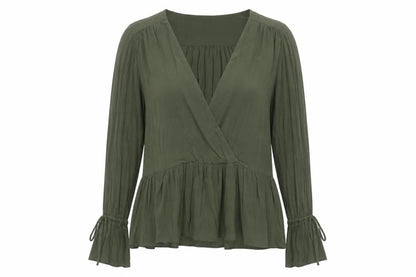 Womens UK Size 12 ASOS Green Basic Blouse