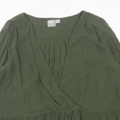 Womens UK Size 12 ASOS Green Basic Blouse