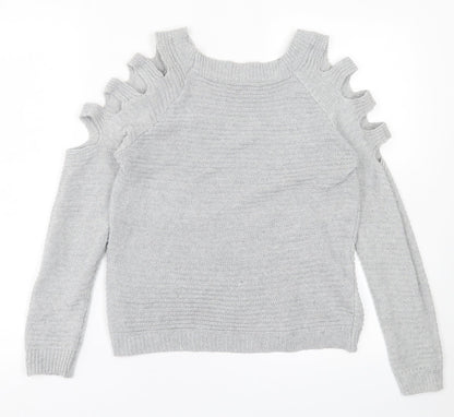 Womens UK Size S Preworn Grey Pullover Jumper