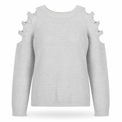 Womens UK Size S Preworn Grey Pullover Jumper