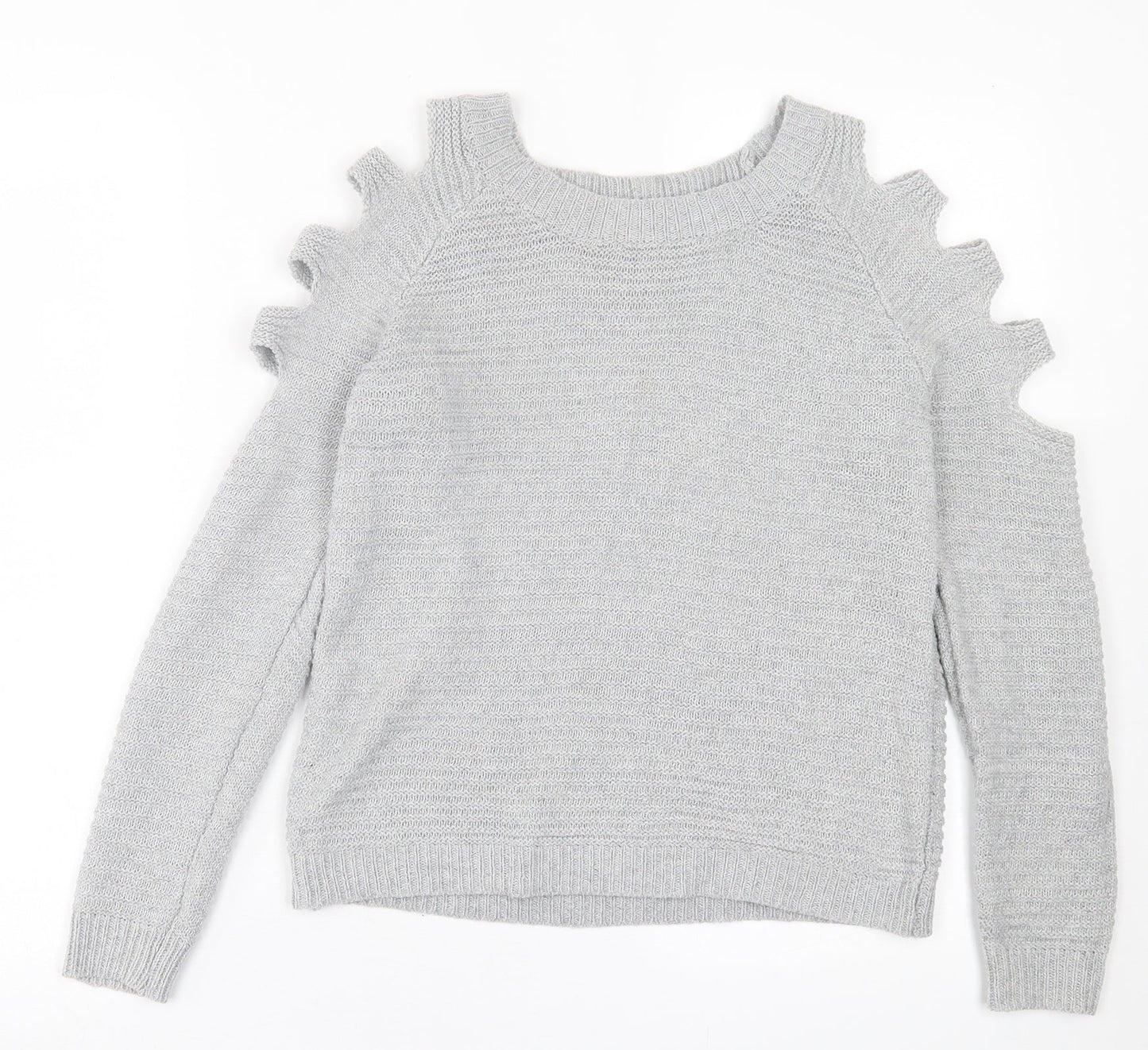 Womens UK Size S Preworn Grey Pullover Jumper