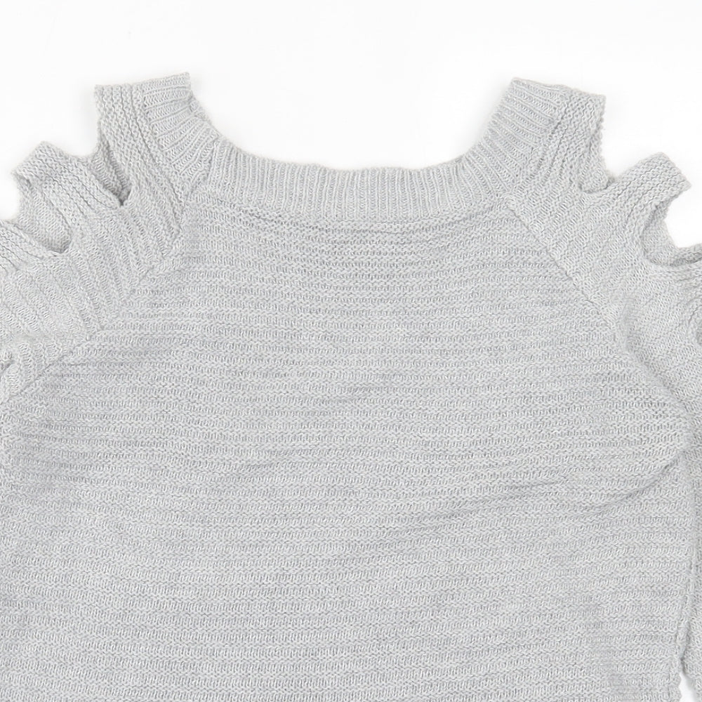 Womens UK Size S Preworn Grey Pullover Jumper