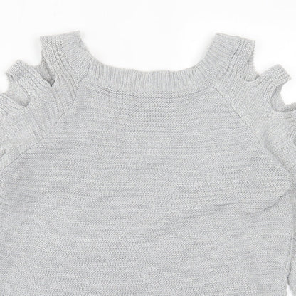 Womens UK Size S Preworn Grey Pullover Jumper