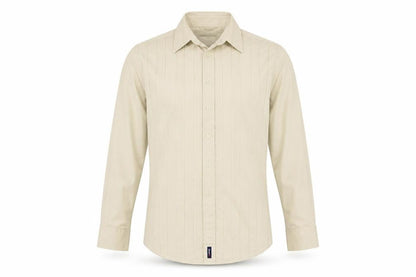 Mens UK Size M Soviet Beige  Button-Up Long Sleeve Casual Shirt