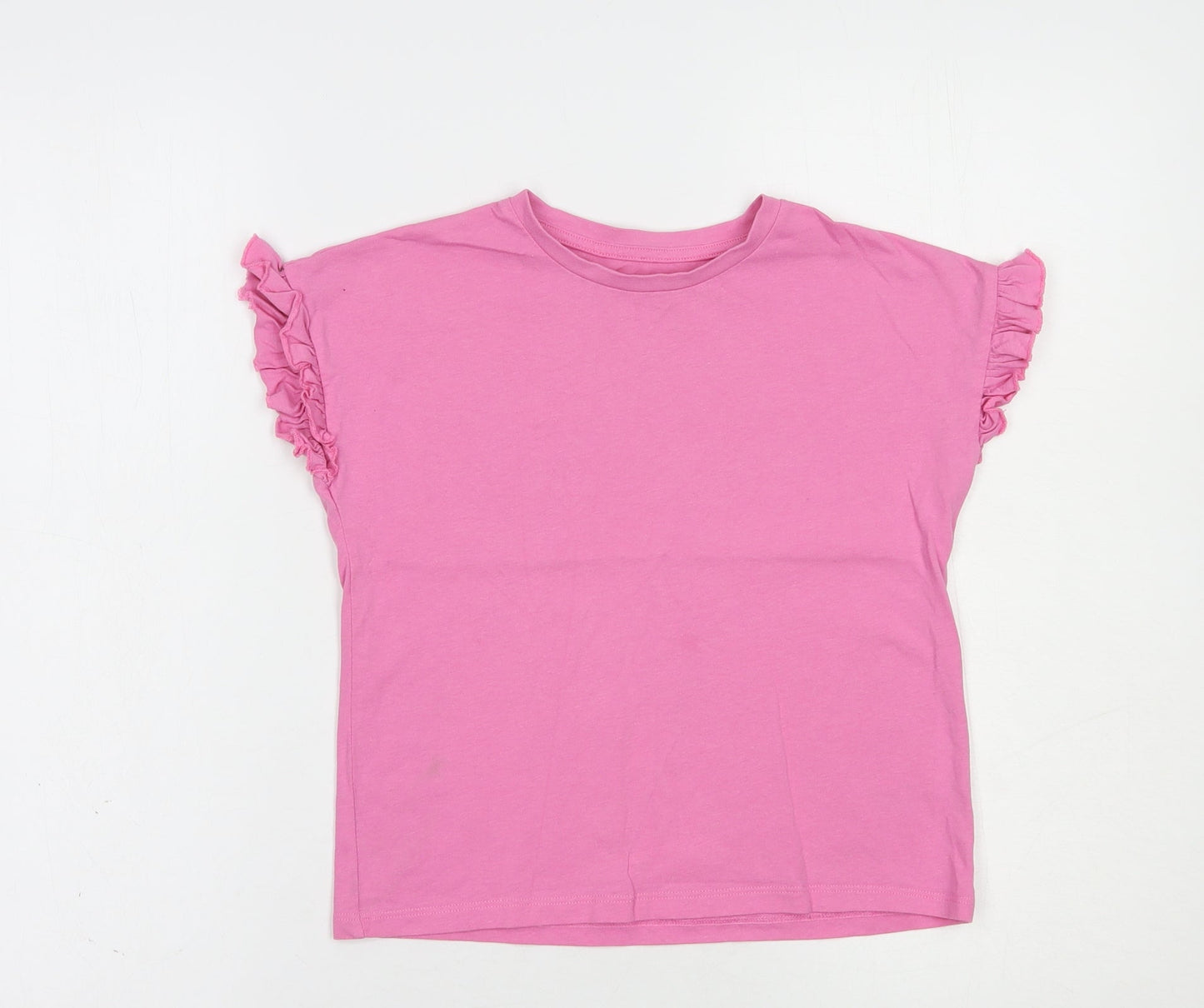Very Girls Pink  Cotton Pullover T-Shirt Size 9 Years Crew Neck Pullover