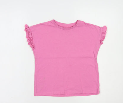 Very Girls Pink  Cotton Pullover T-Shirt Size 9 Years Crew Neck Pullover