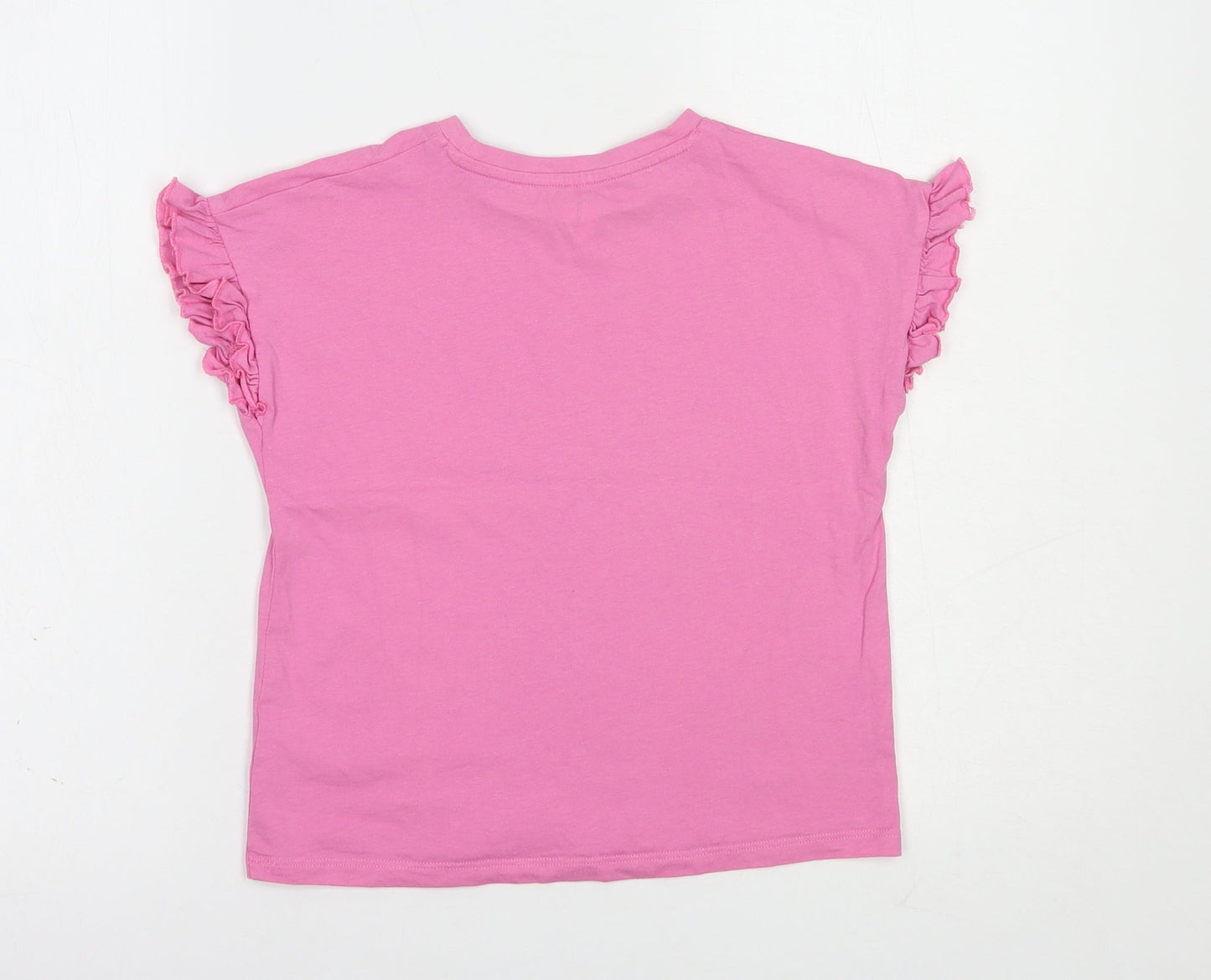 Very Girls Pink  Cotton Pullover T-Shirt Size 9 Years Crew Neck Pullover