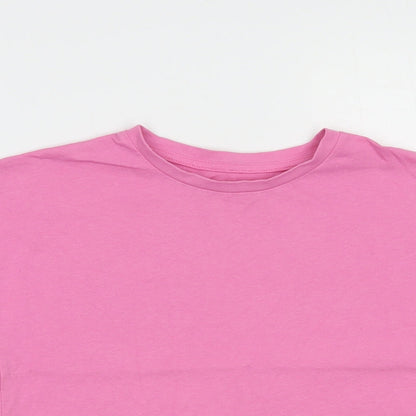 Very Girls Pink  Cotton Pullover T-Shirt Size 9 Years Crew Neck Pullover