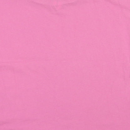 Very Girls Pink  Cotton Pullover T-Shirt Size 9 Years Crew Neck Pullover