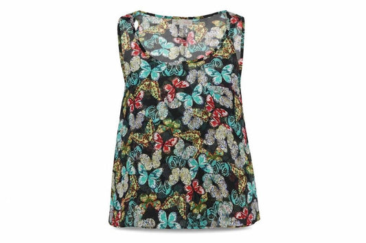 Womens UK Size 12 Cameo Rose Black Basic Blouse