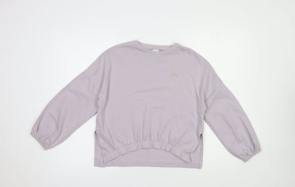 NEXT Girls Purple  Cotton Pullover Sweatshirt Size 10 Years  Pullover - Love