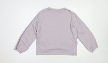 NEXT Girls Purple  Cotton Pullover Sweatshirt Size 10 Years  Pullover - Love