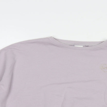 NEXT Girls Purple  Cotton Pullover Sweatshirt Size 10 Years  Pullover - Love