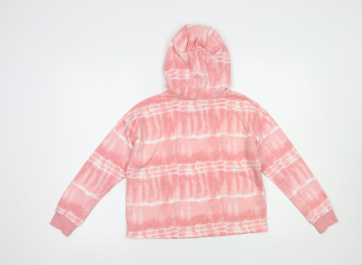 F&F Girls Pink  Polyester Pullover Hoodie Size 9-10 Years  Pullover - Tie Dye