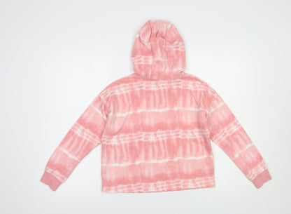 F&F Girls Pink  Polyester Pullover Hoodie Size 9-10 Years  Pullover - Tie Dye