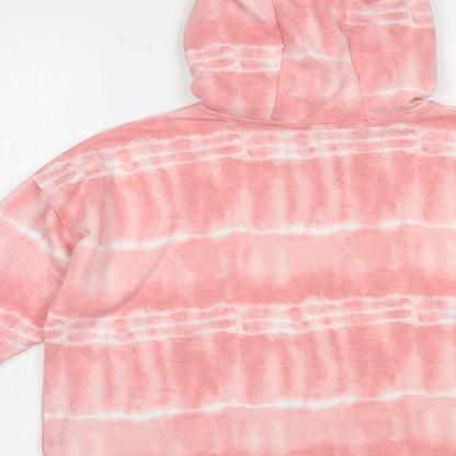 F&F Girls Pink  Polyester Pullover Hoodie Size 9-10 Years  Pullover - Tie Dye