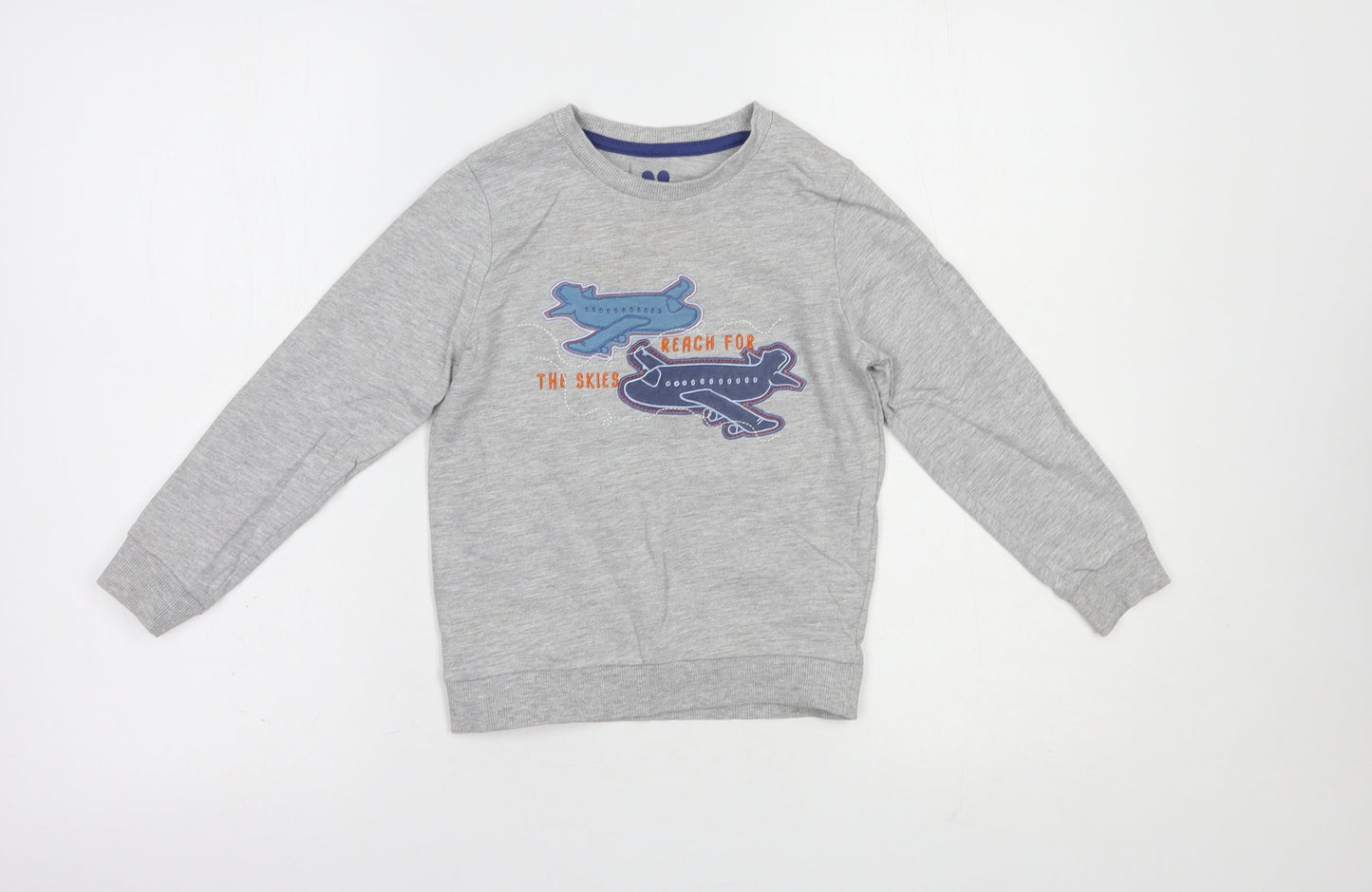Very Girls Grey  Cotton Pullover Hoodie Size 5-6 Years  Pullover - Reach For The Skies