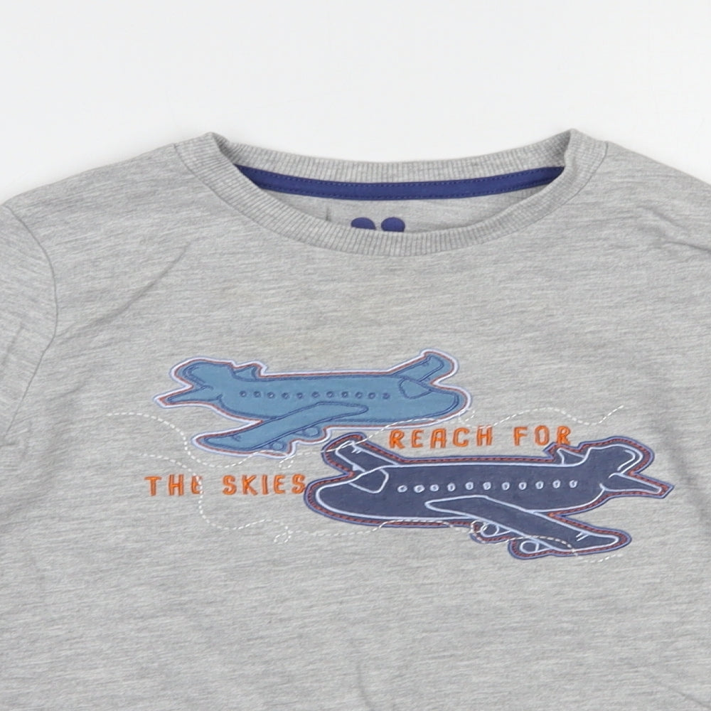 Very Girls Grey  Cotton Pullover Hoodie Size 5-6 Years  Pullover - Reach For The Skies