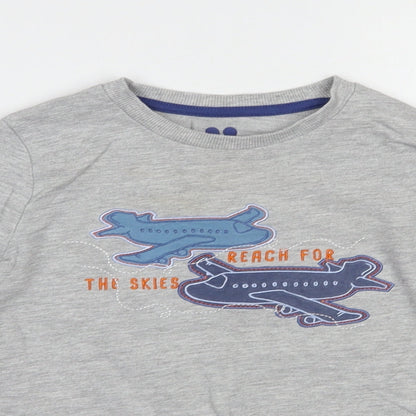 Very Girls Grey  Cotton Pullover Hoodie Size 5-6 Years  Pullover - Reach For The Skies