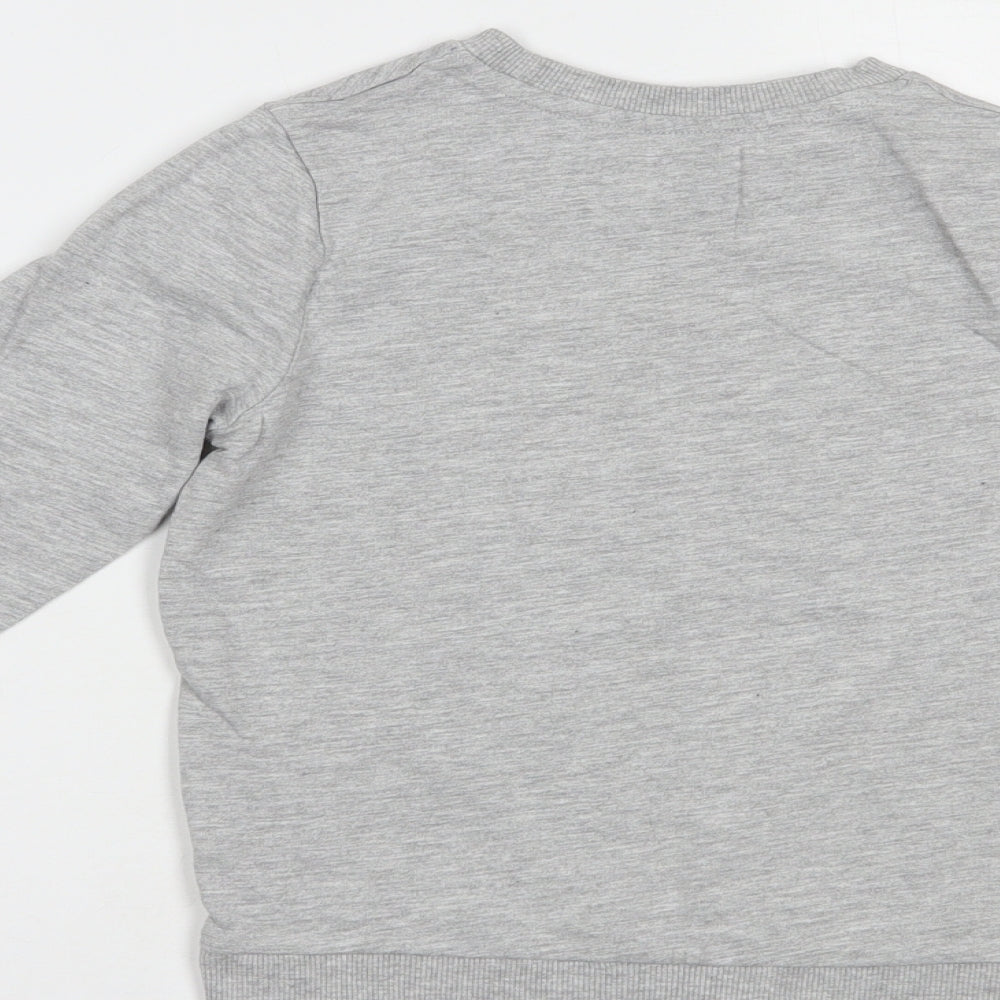 Very Girls Grey  Cotton Pullover Hoodie Size 5-6 Years  Pullover - Reach For The Skies