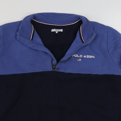 US Polo Assn. Boys Blue   Jacket  Size 14-15 Years  Zip