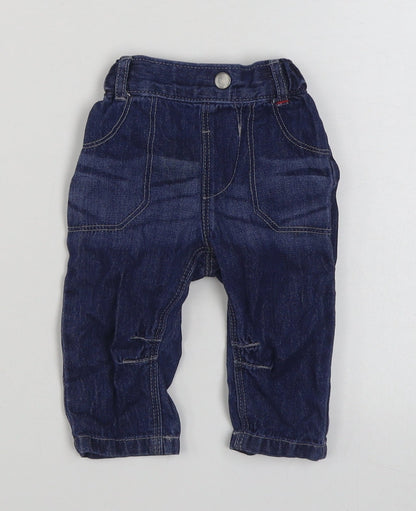 George Baby Blue  100% Cotton Jogger Jeans Size 3-6 Months