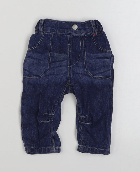 George Baby Blue  100% Cotton Jogger Jeans Size 3-6 Months