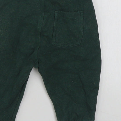 Mothercare Boys Green  Cotton Jogger Trousers Size 6-9 Months