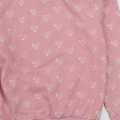 Lee Copper Girls Pink Geometric Cotton Pullover Sweatshirt Size 13 Years  Pullover