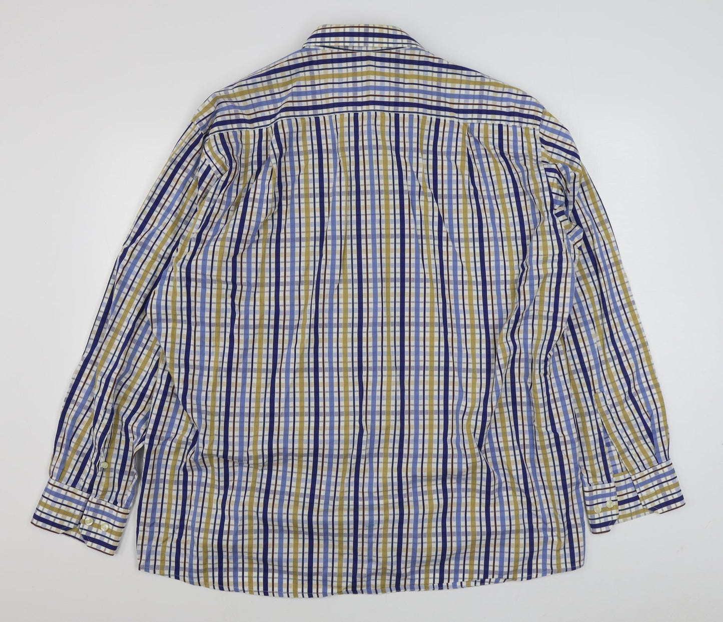 Pure Hitch Mens Multicoloured Plaid Cotton  Button-Up Size 2XL Collared Button