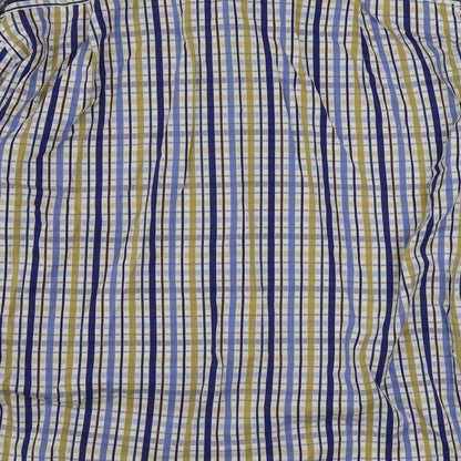 Pure Hitch Mens Multicoloured Plaid Cotton  Button-Up Size 2XL Collared Button