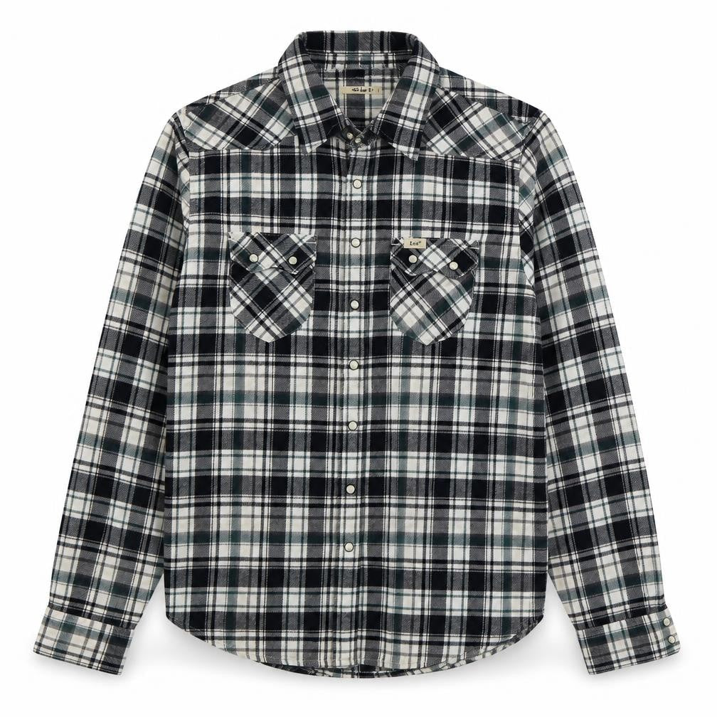 Mens UK Size XS Lee Green  Button-Up Long Sleeve Casual Shirt