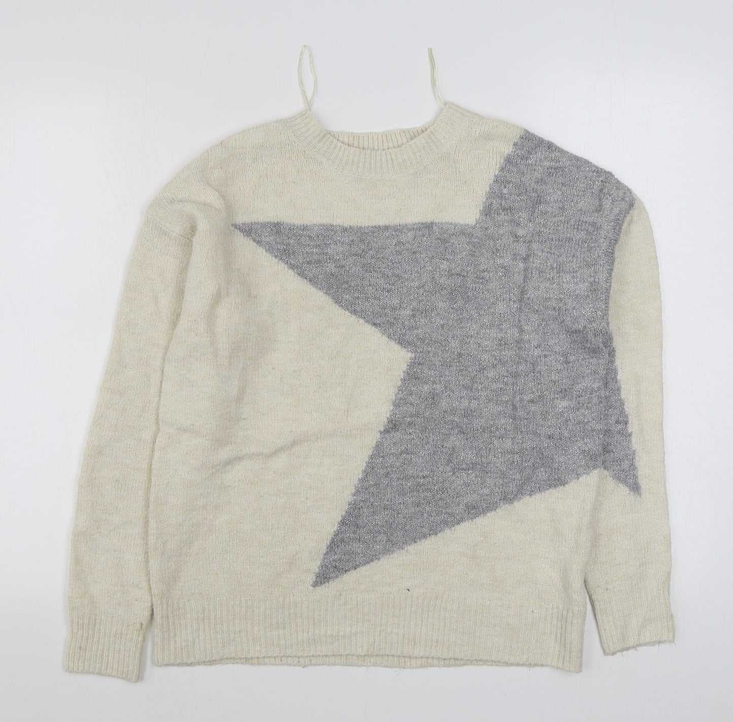 Womens UK Size 8 Principles Beige Pullover Jumper