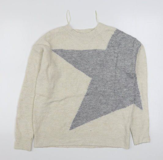 Womens UK Size 8 Principles Beige Pullover Jumper