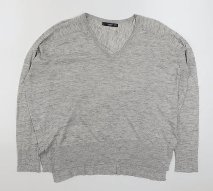 Womens UK Size S Mango Grey Pullover Jumper