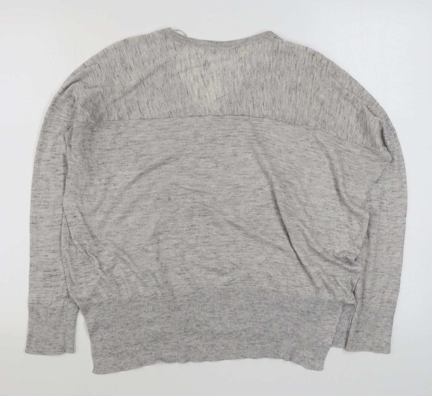 Womens UK Size S Mango Grey Pullover Jumper