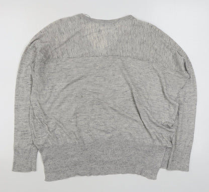 Womens UK Size S Mango Grey Pullover Jumper