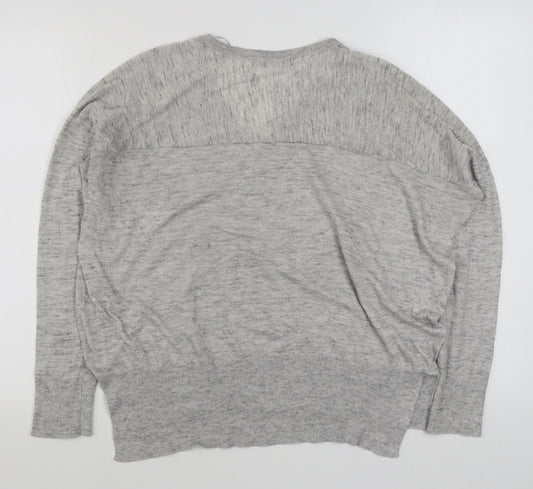 Womens UK Size S Mango Grey Pullover Jumper